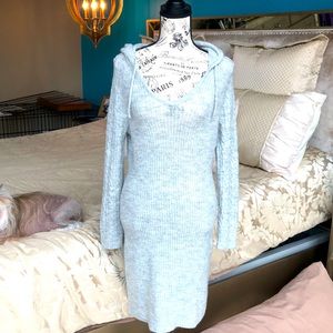 Cozy Grey Sweater Dress